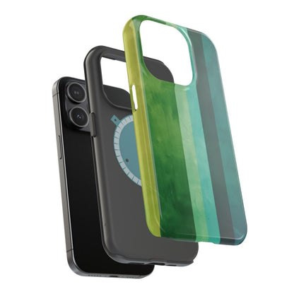 iPhone Case- Vibrant Green Stripes