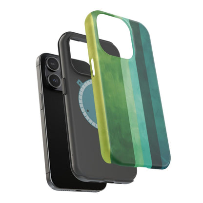 iPhone Case- Vibrant Green Stripes