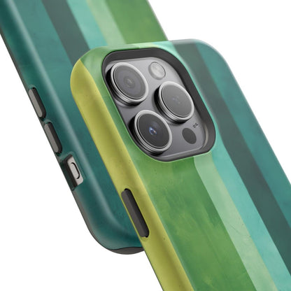 iPhone Case- Vibrant Green Stripes