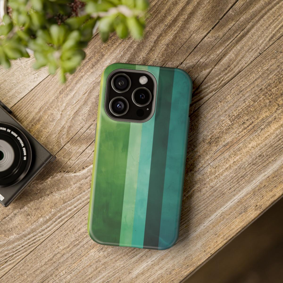 iPhone Case- Vibrant Green Stripes