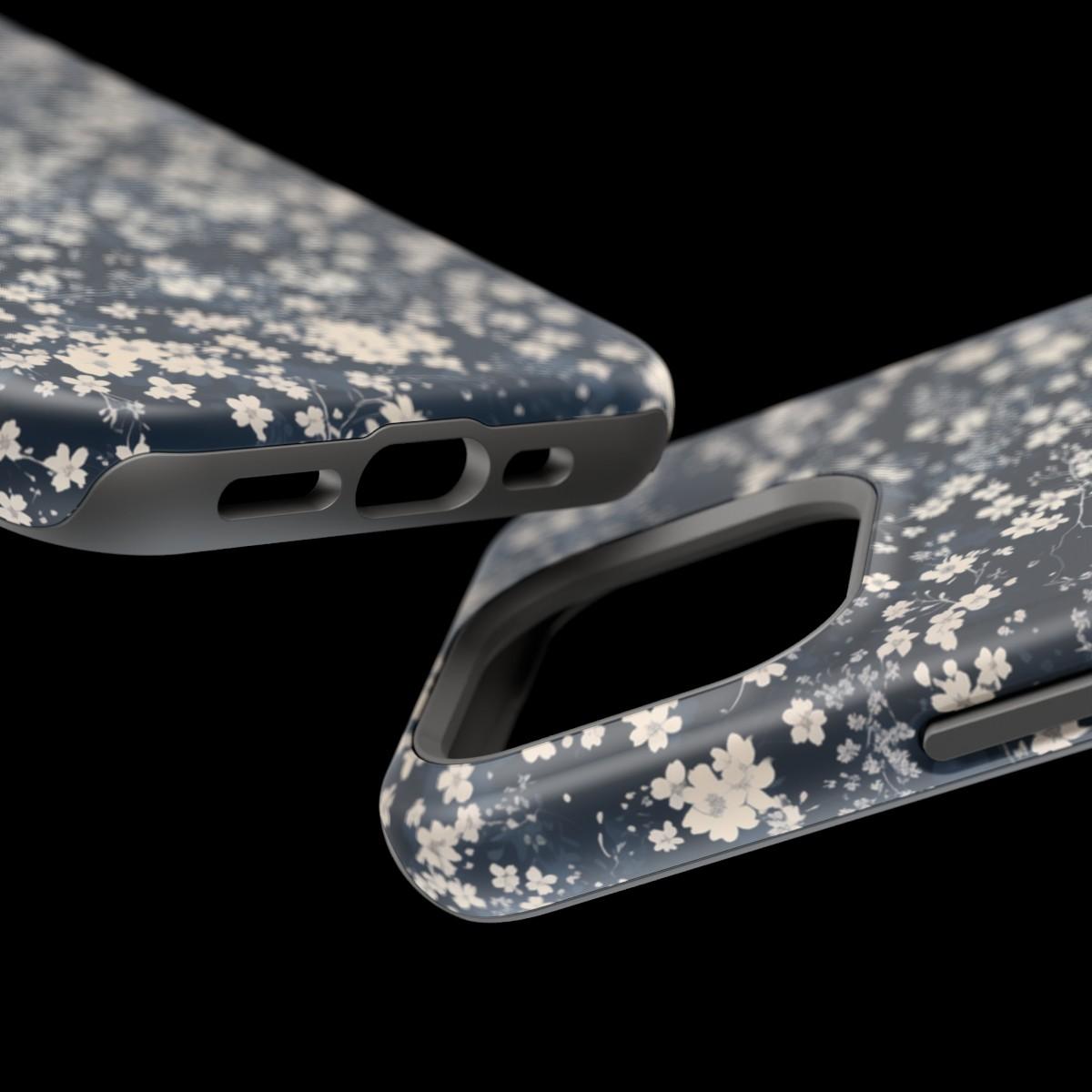 iPhone Case- Cherry Blossom Blue