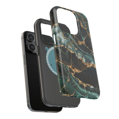 iPhone Case - Golden Vein Blue Marble