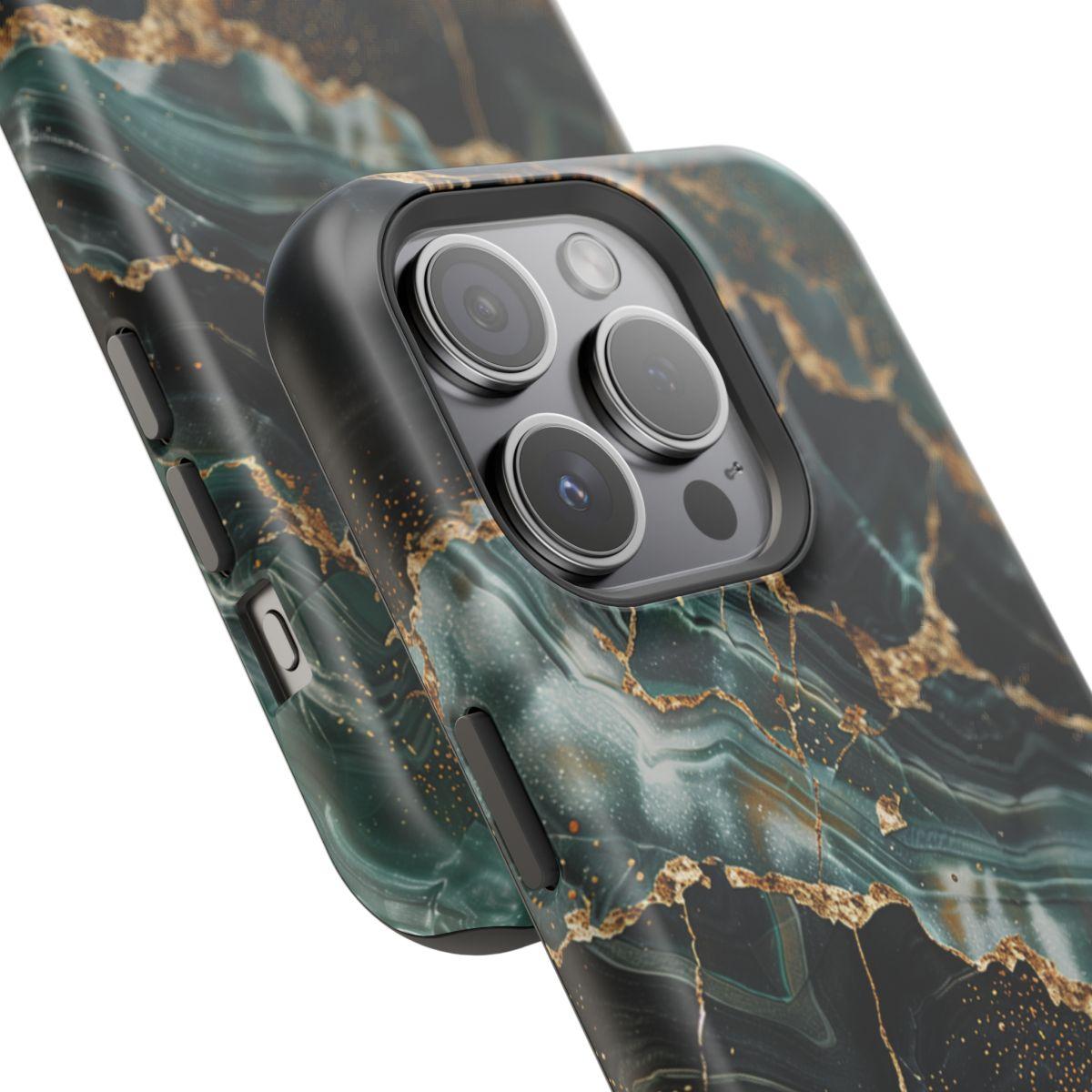 iPhone Case - Golden Vein Blue Marble