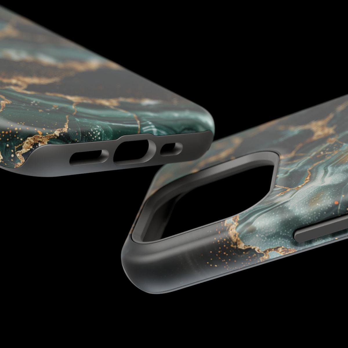 iPhone Case - Golden Vein Blue Marble