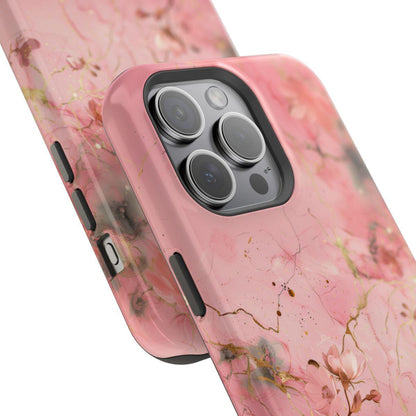 iPhone Case - Flower Pink Marble