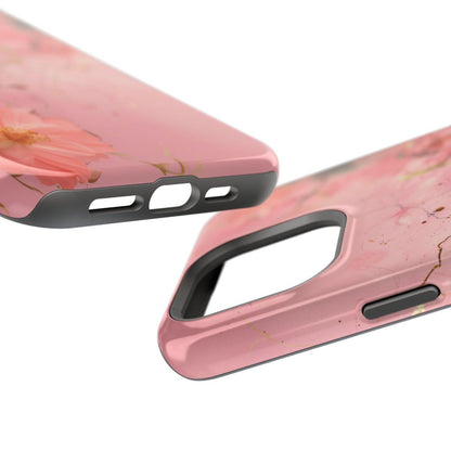 iPhone Case - Flower Pink Marble