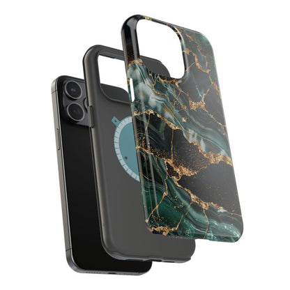 iPhone Case - Golden Vein Blue Marble