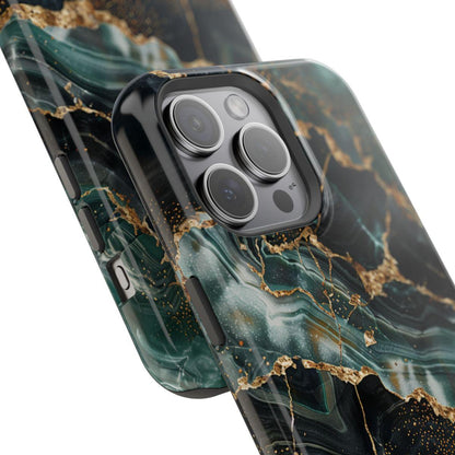 iPhone Case - Golden Vein Blue Marble