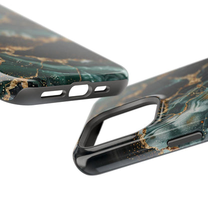 iPhone Case - Golden Vein Blue Marble