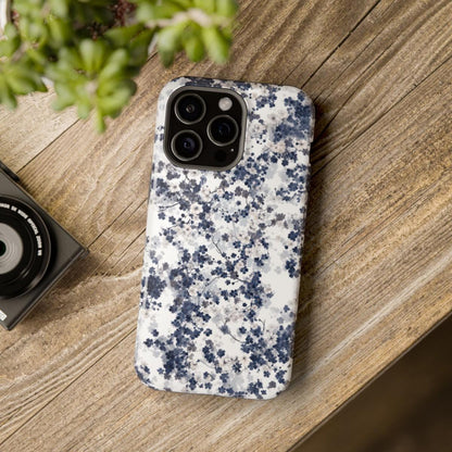 iPhone Case- White Blossom Pattern