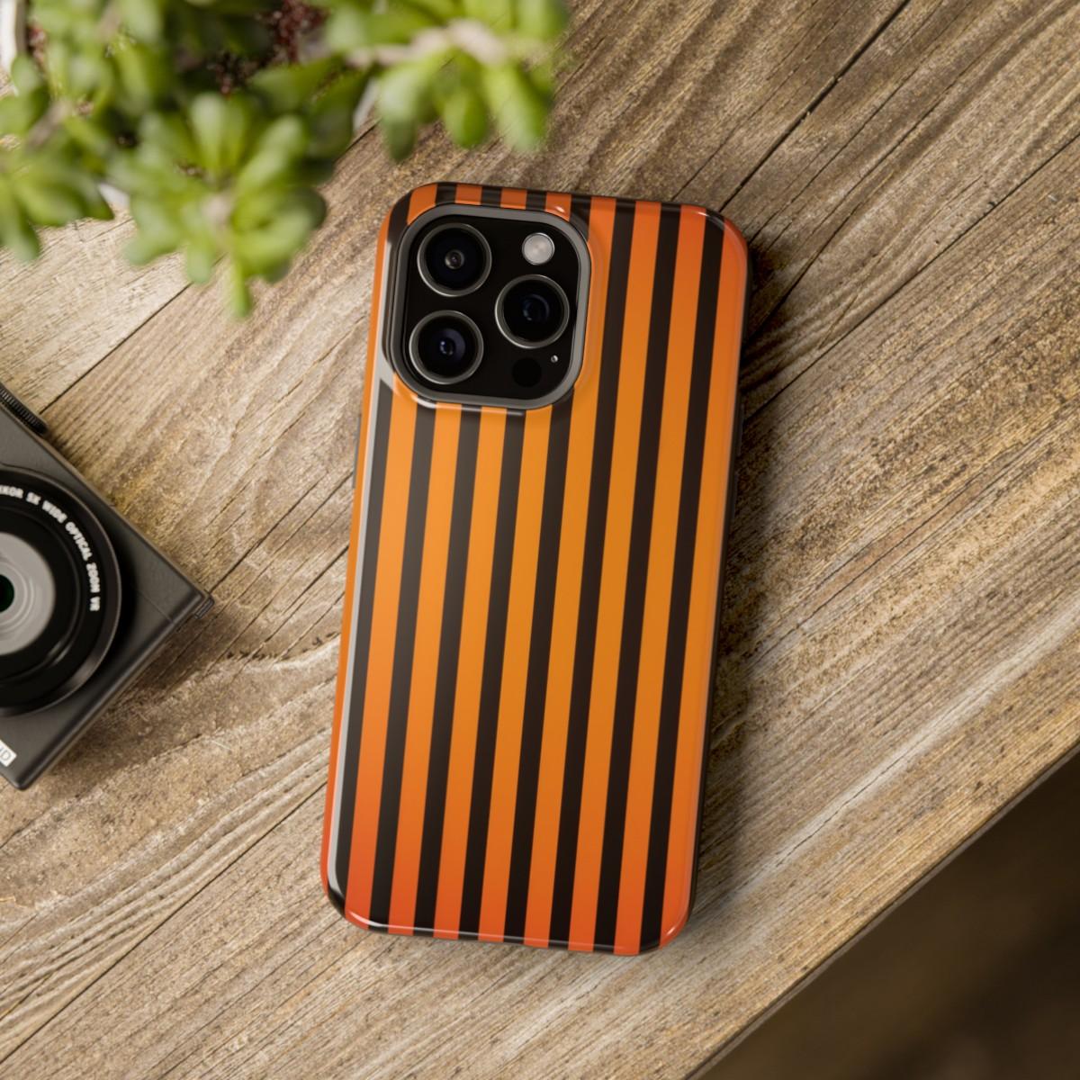 iPhone Case- Subtle Orange Stripes