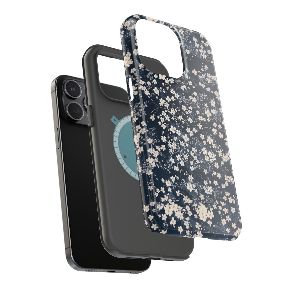 iPhone Case- Cherry Blossom Blue