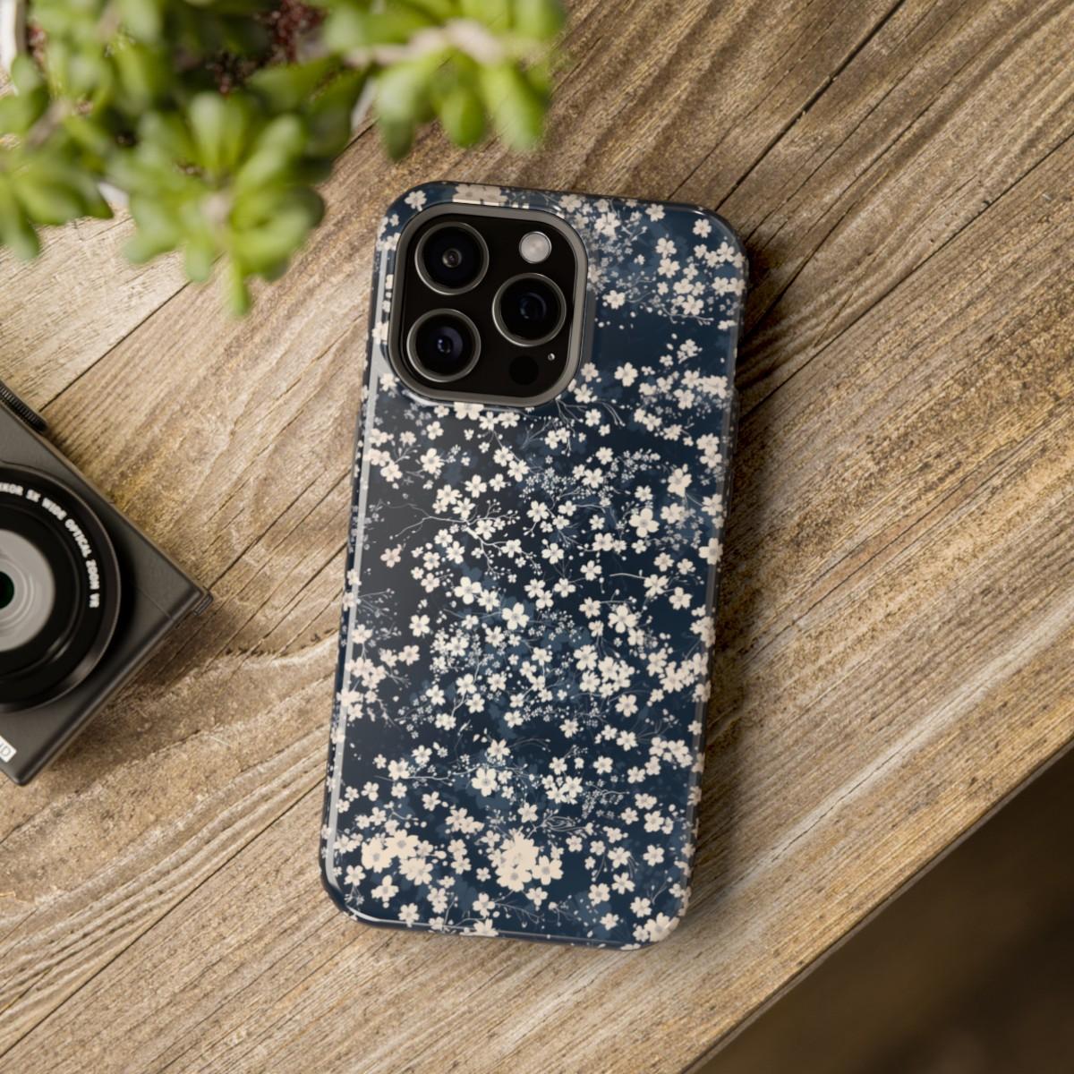 iPhone Case- Cherry Blossom Blue