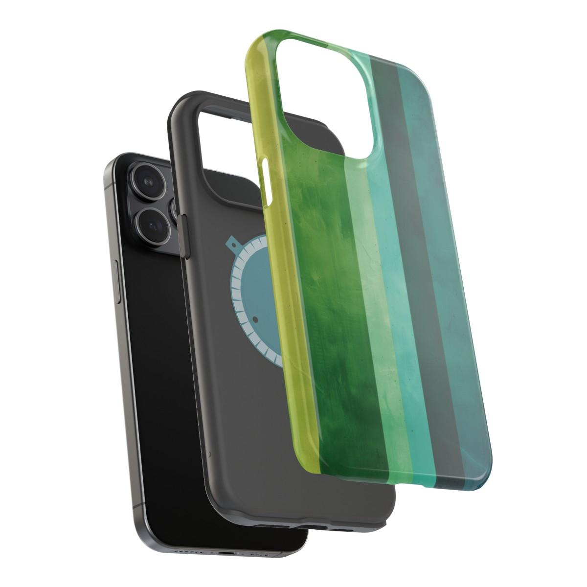 iPhone Case- Vibrant Green Stripes