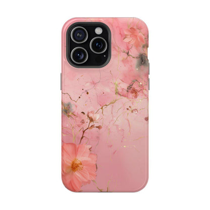 iPhone Case - Flower Pink Marble