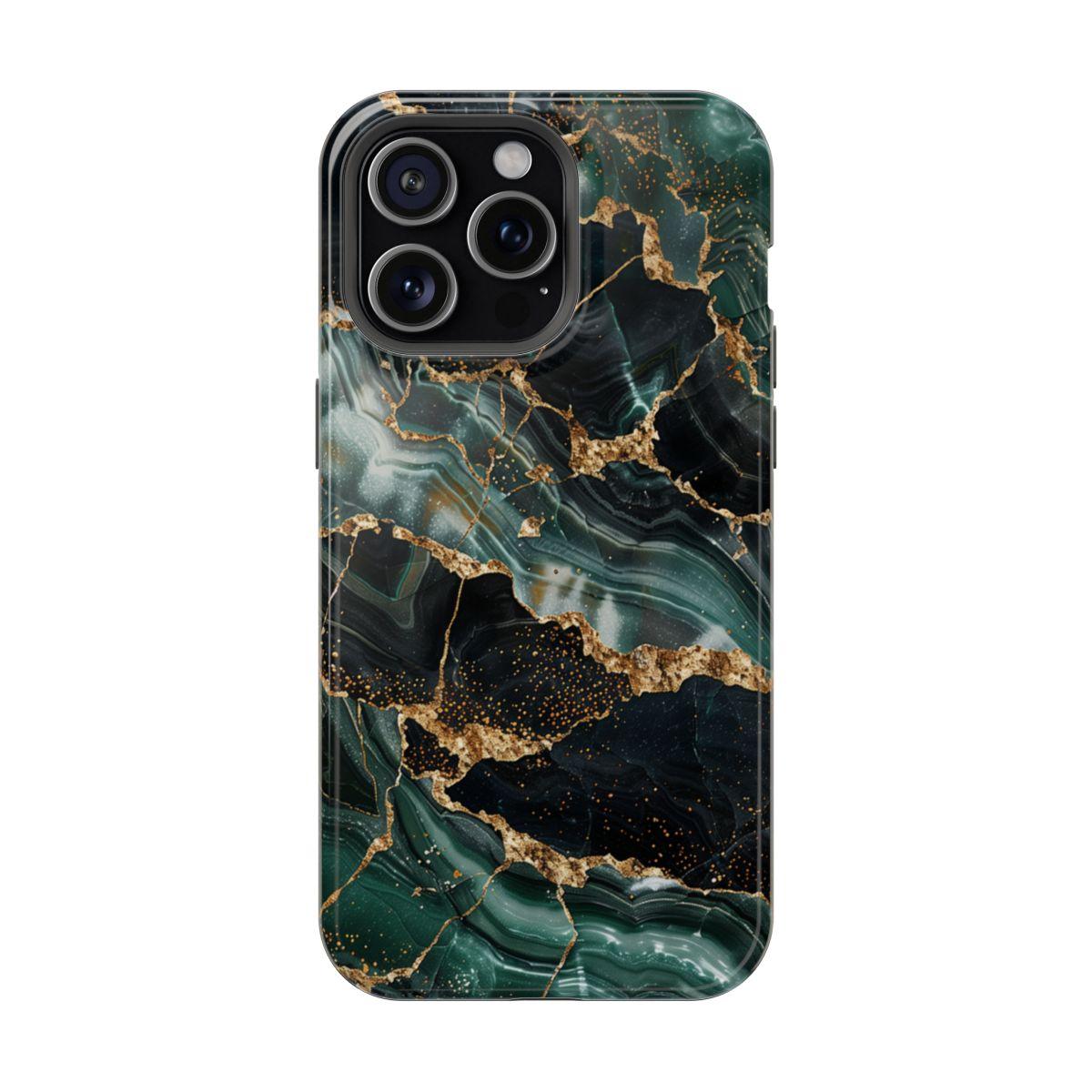 iPhone Case - Golden Vein Blue Marble