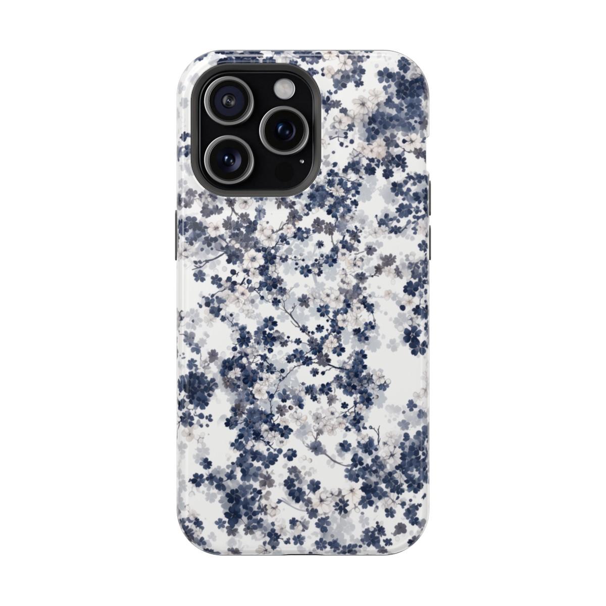 iPhone Case- White Blossom Pattern