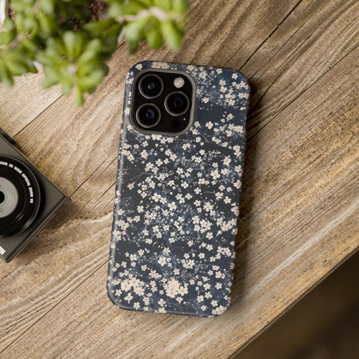 iPhone Case- Cherry Blossom Blue