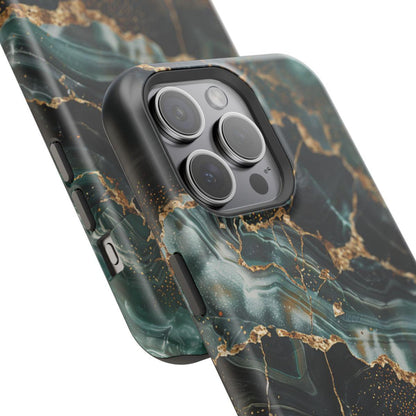 iPhone Case - Golden Vein Blue Marble