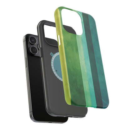 iPhone Case- Vibrant Green Stripes