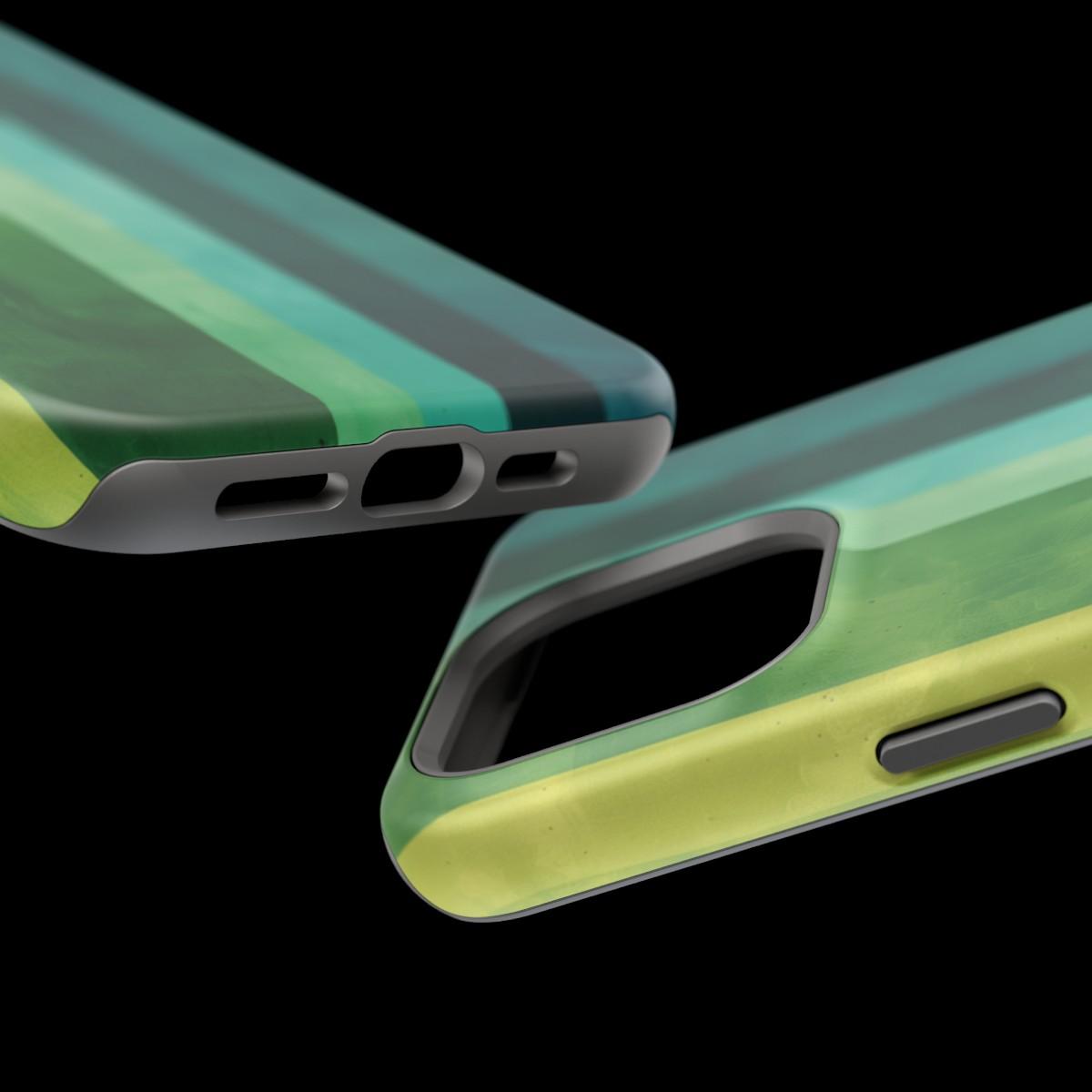 iPhone Case- Vibrant Green Stripes