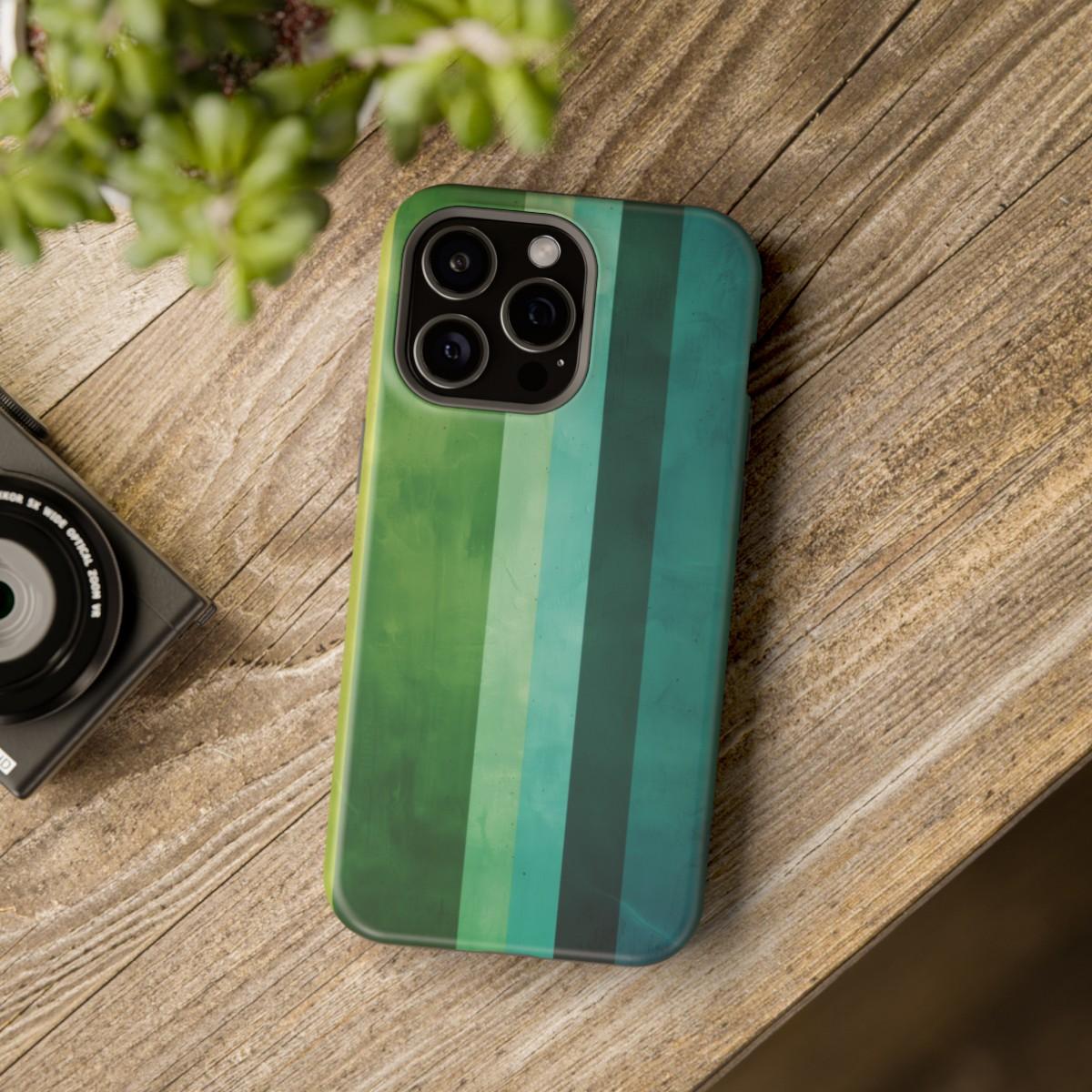 iPhone Case- Vibrant Green Stripes