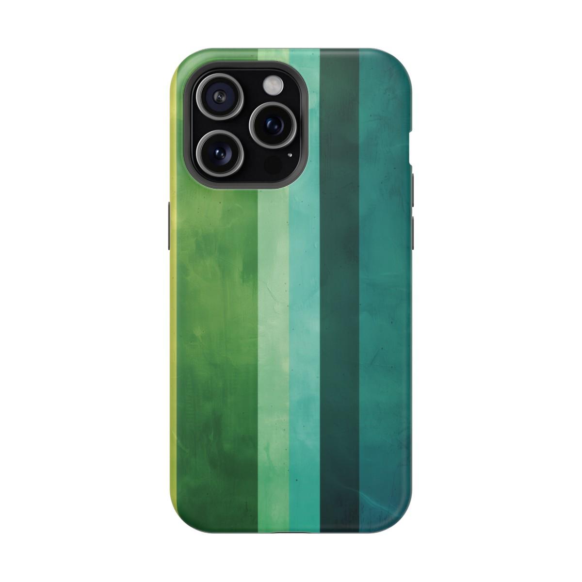 iPhone Case- Vibrant Green Stripes