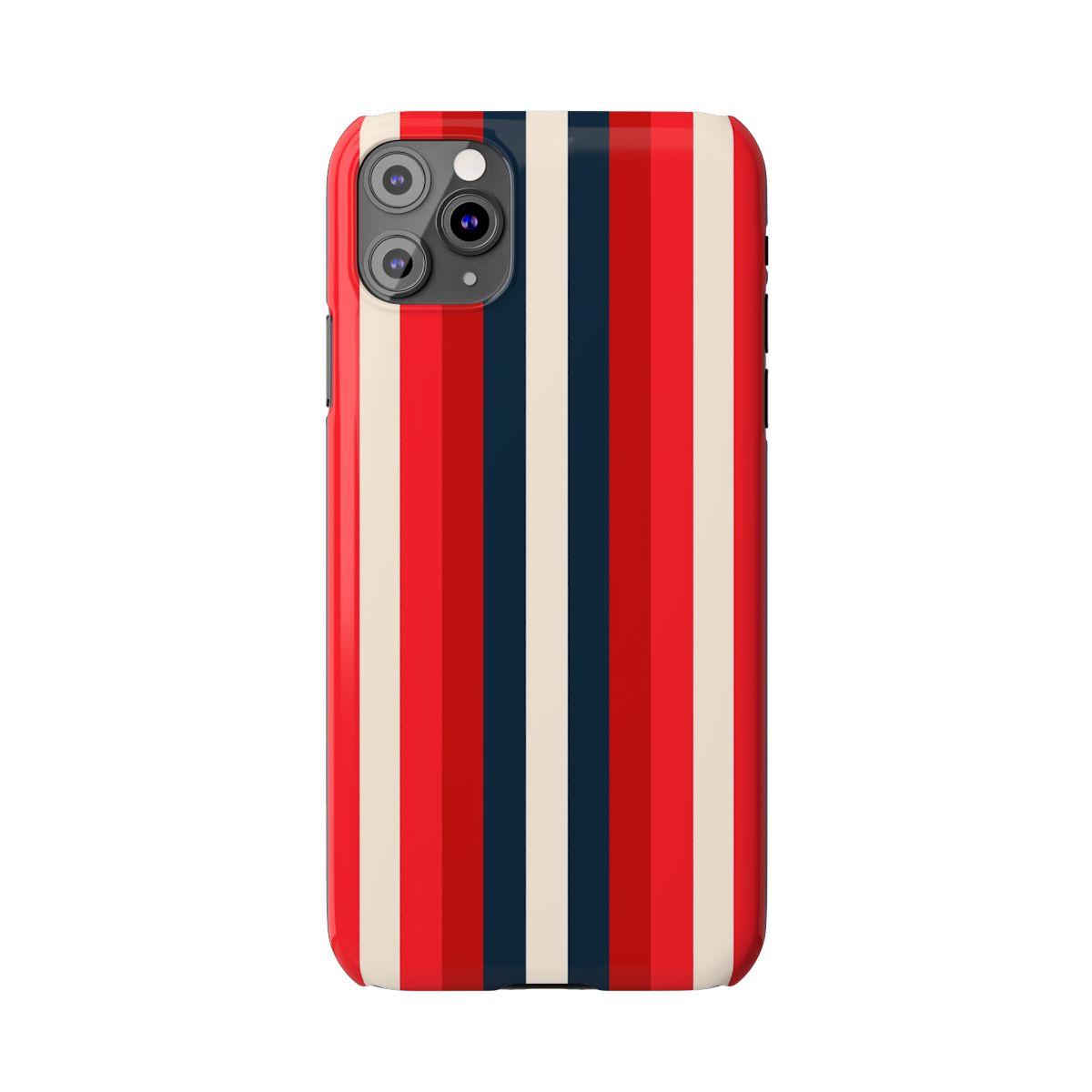 iPhone Case- Bold Red Stripes