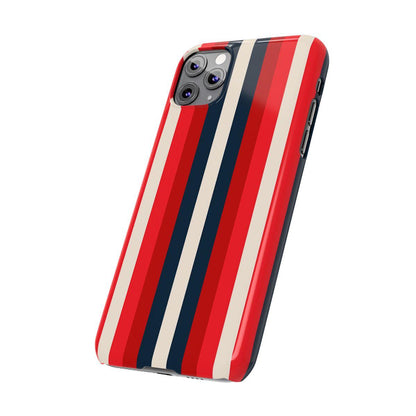 iPhone Case- Bold Red Stripes