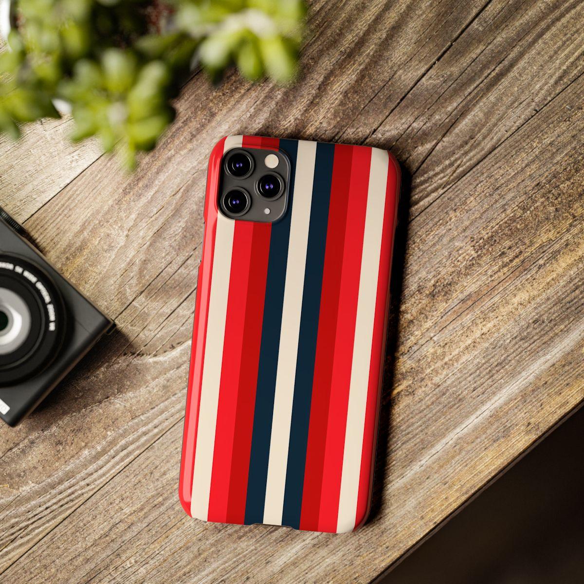 iPhone Case- Bold Red Stripes