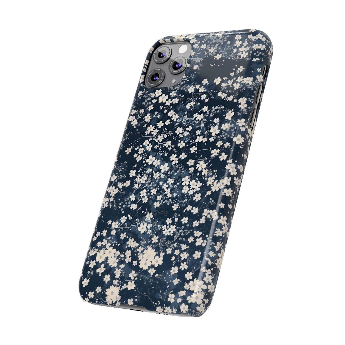 iPhone Case- Cherry Blossom Blue