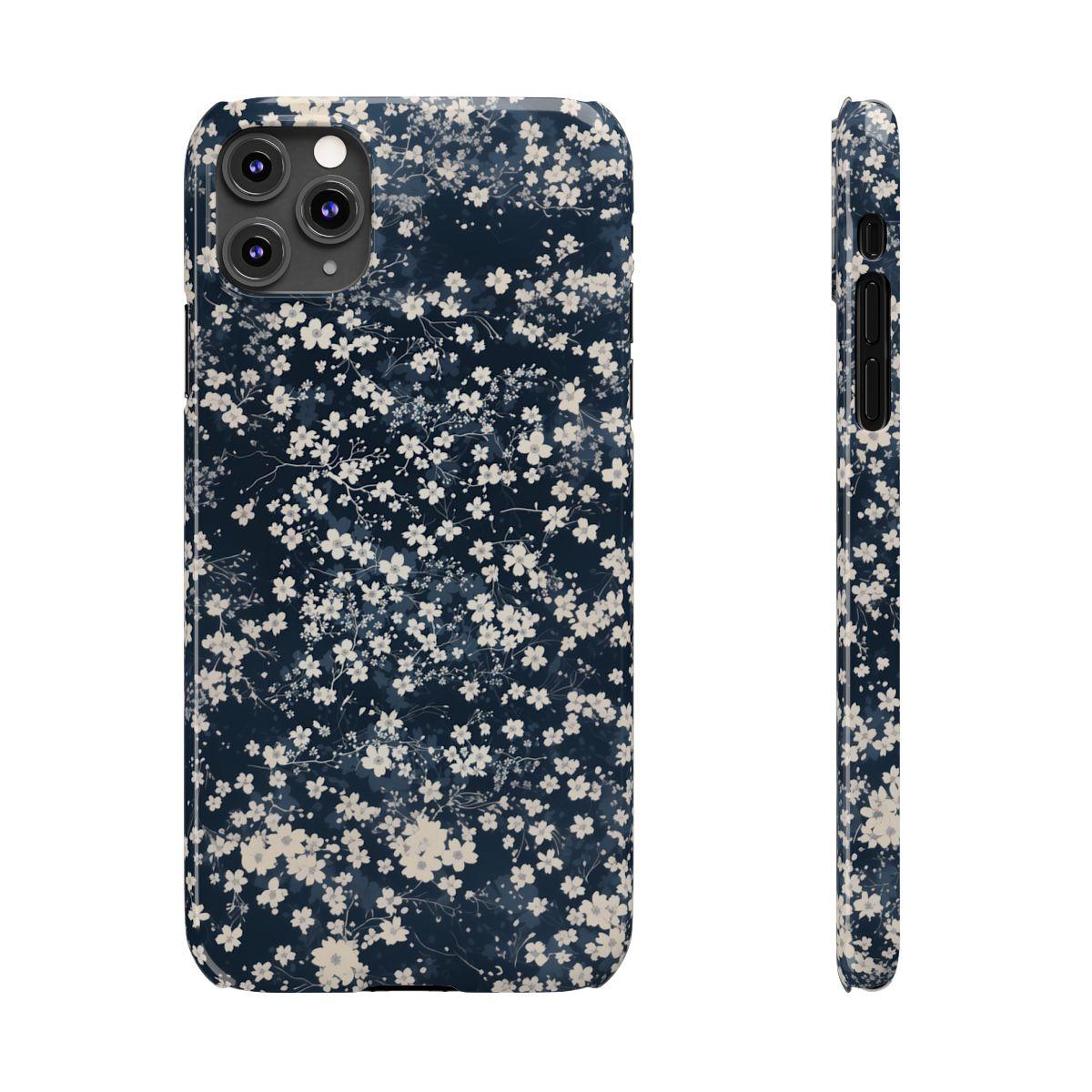 iPhone Case- Cherry Blossom Blue