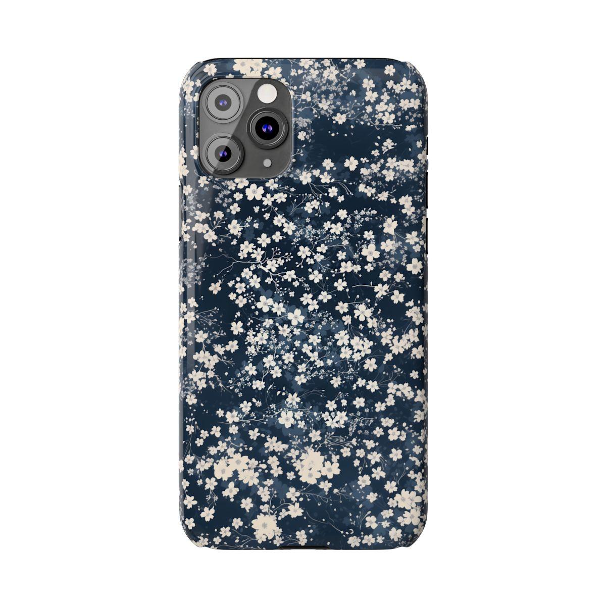 iPhone Case- Cherry Blossom Blue