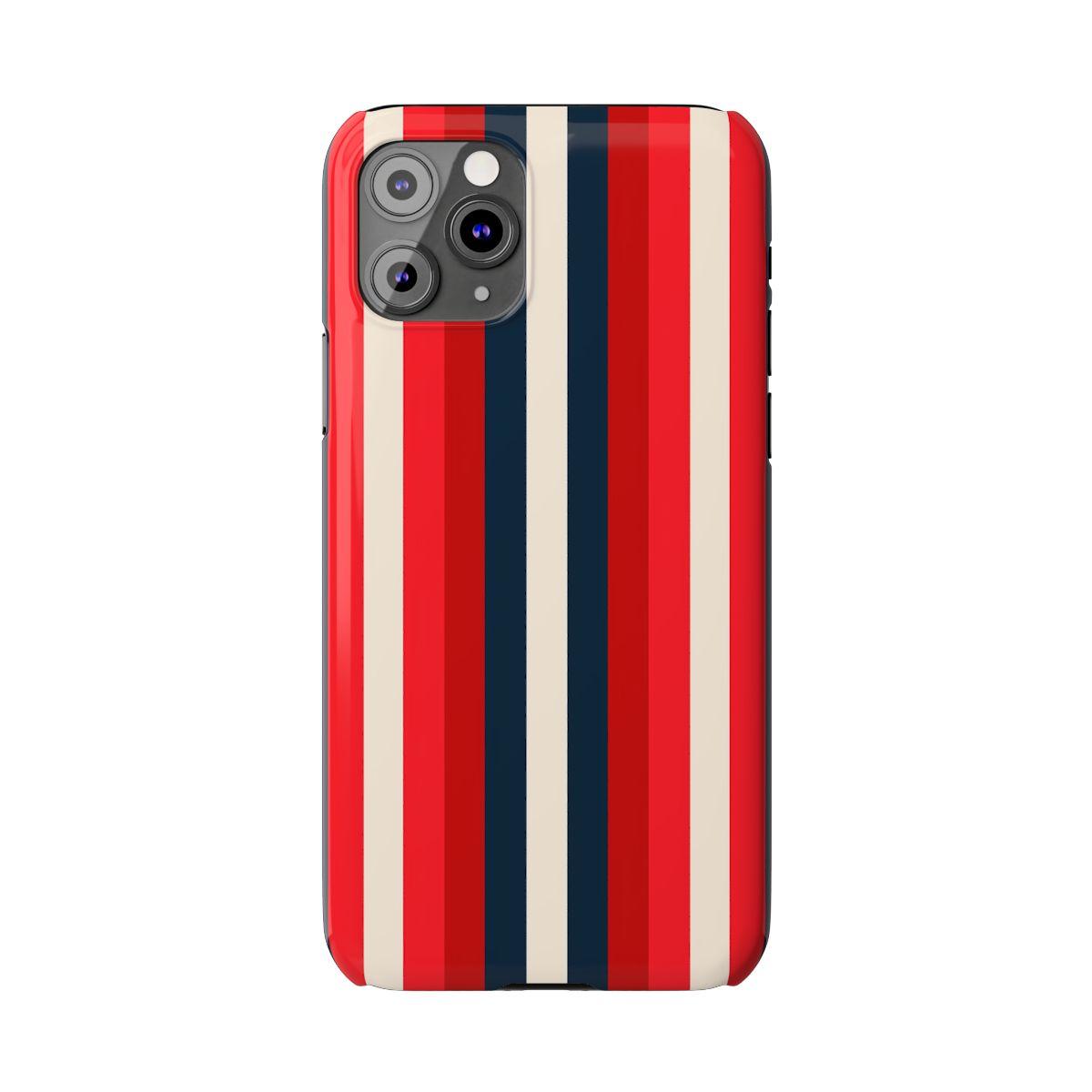 iPhone Case- Bold Red Stripes