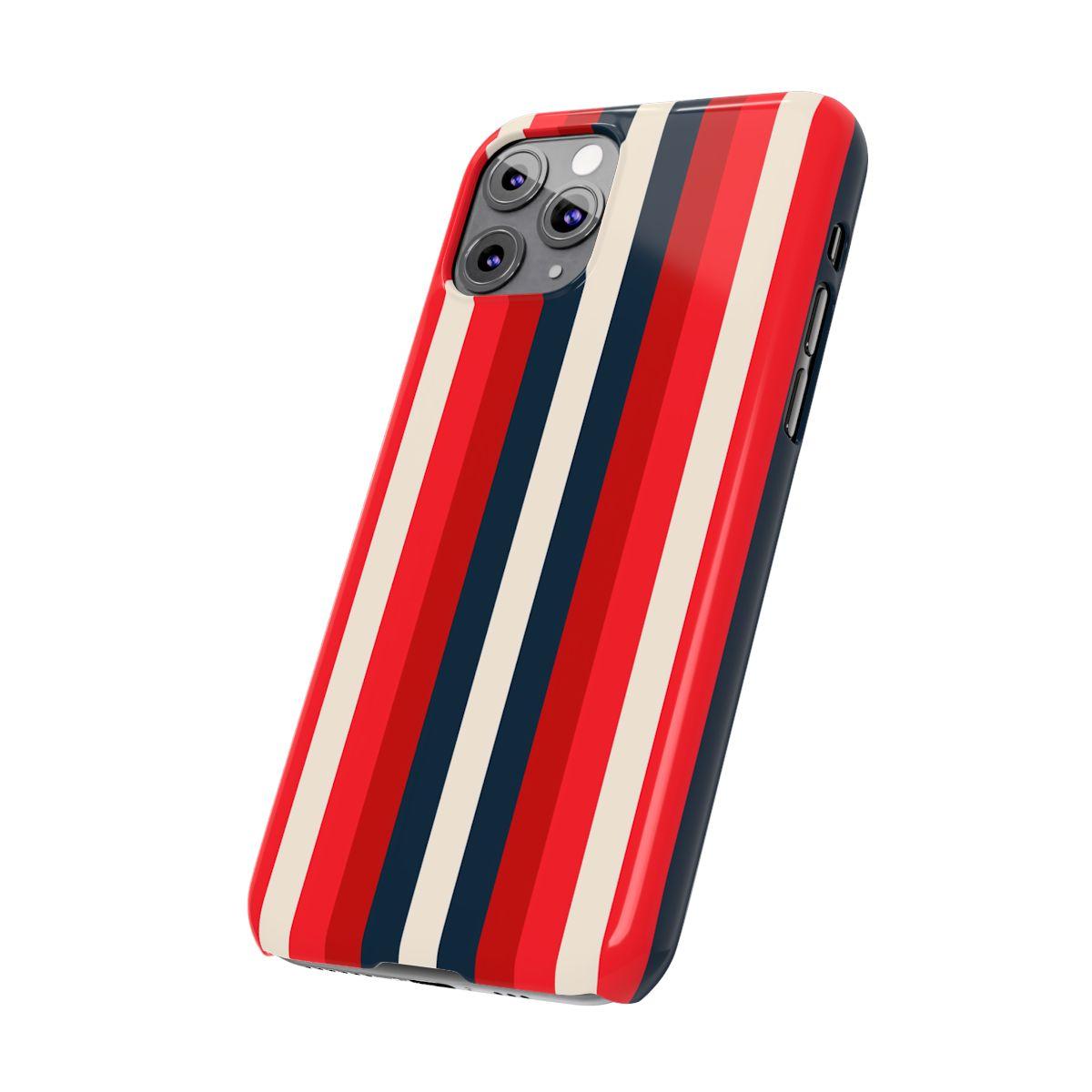 iPhone Case- Bold Red Stripes