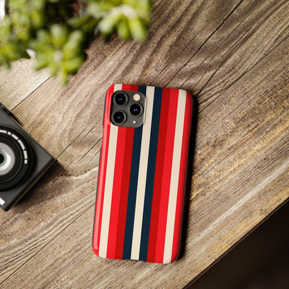 iPhone Case- Bold Red Stripes