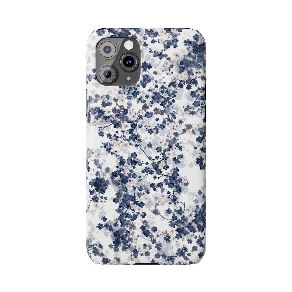 iPhone Case- White Blossom Pattern