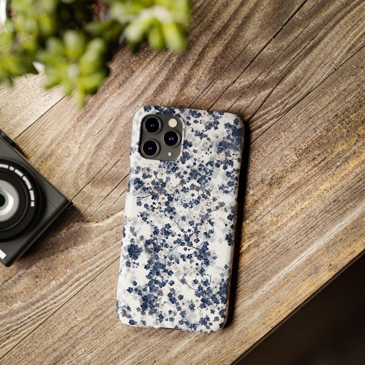 iPhone Case- White Blossom Pattern