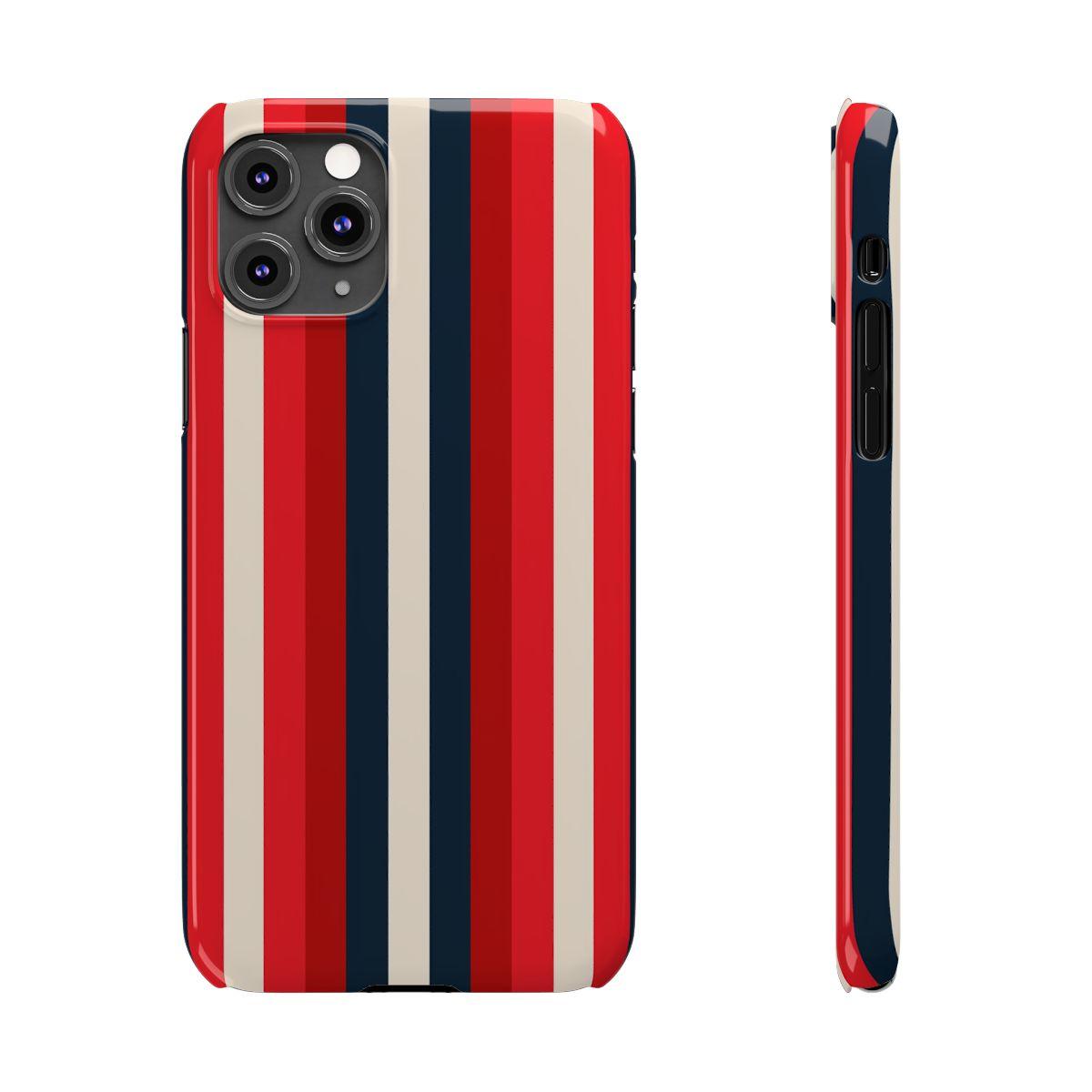 iPhone Case- Bold Red Stripes