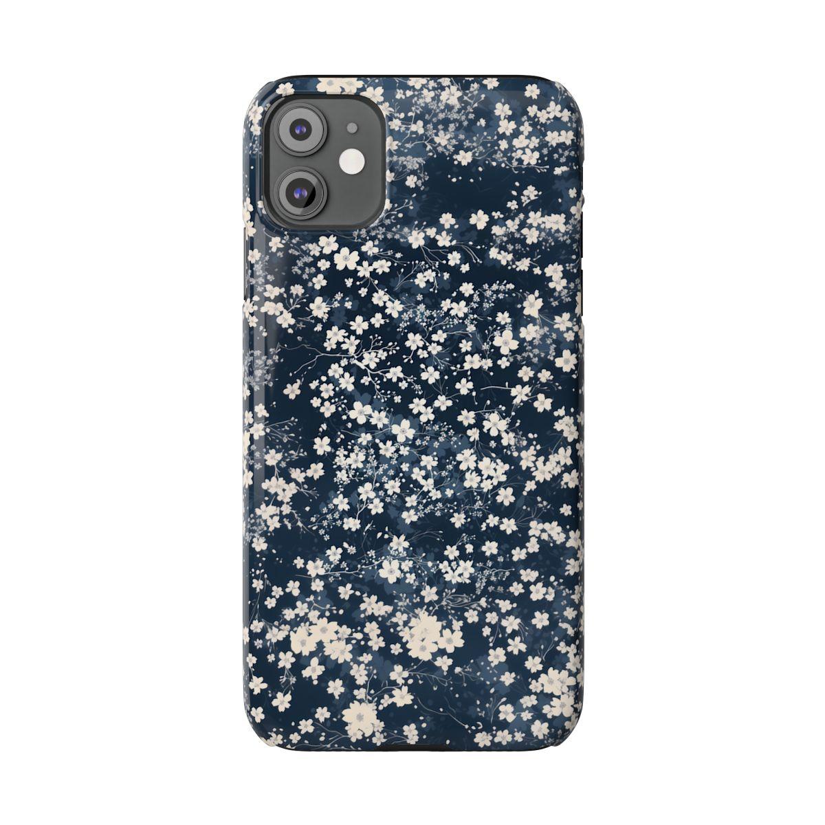 iPhone Case- Cherry Blossom Blue