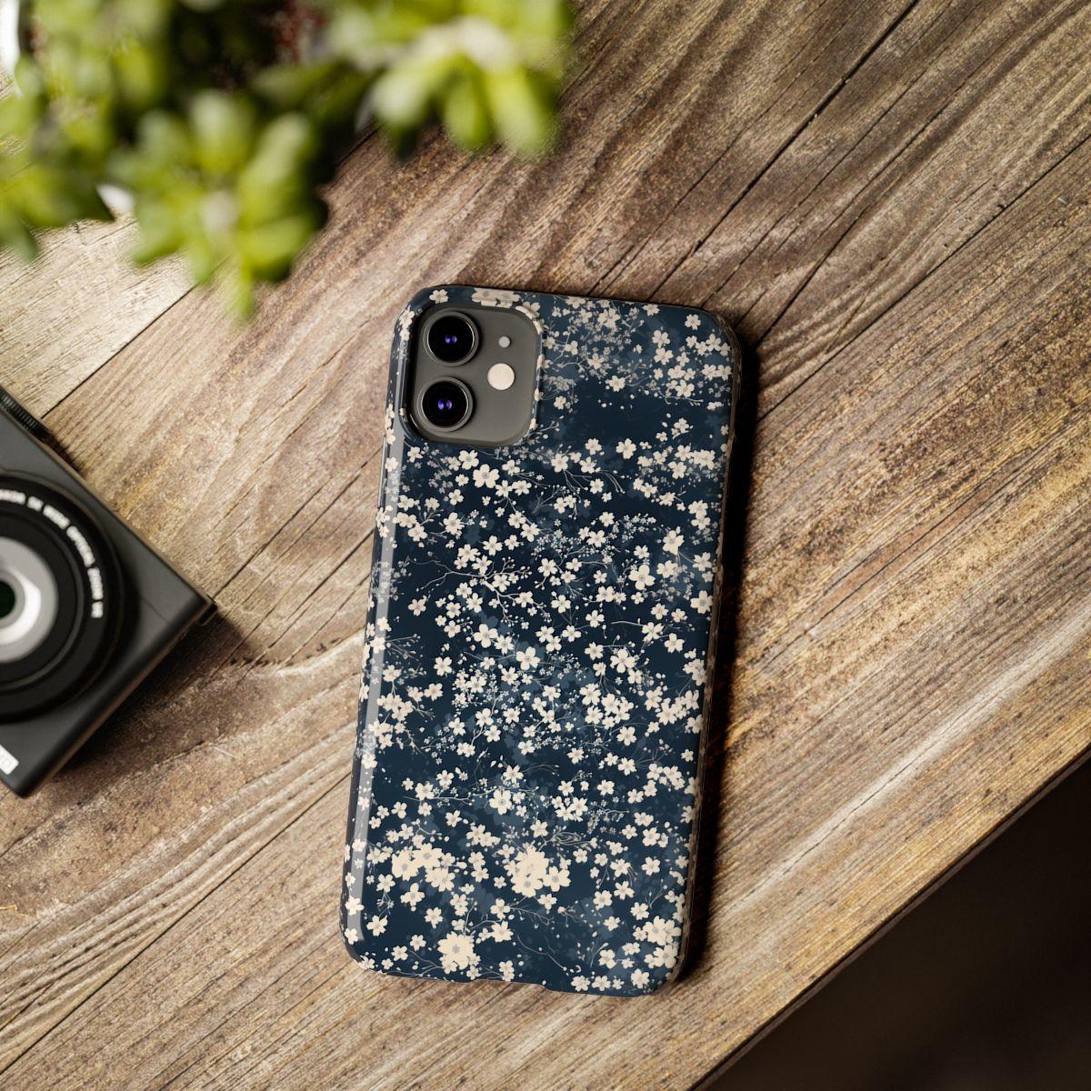 iPhone Case- Cherry Blossom Blue