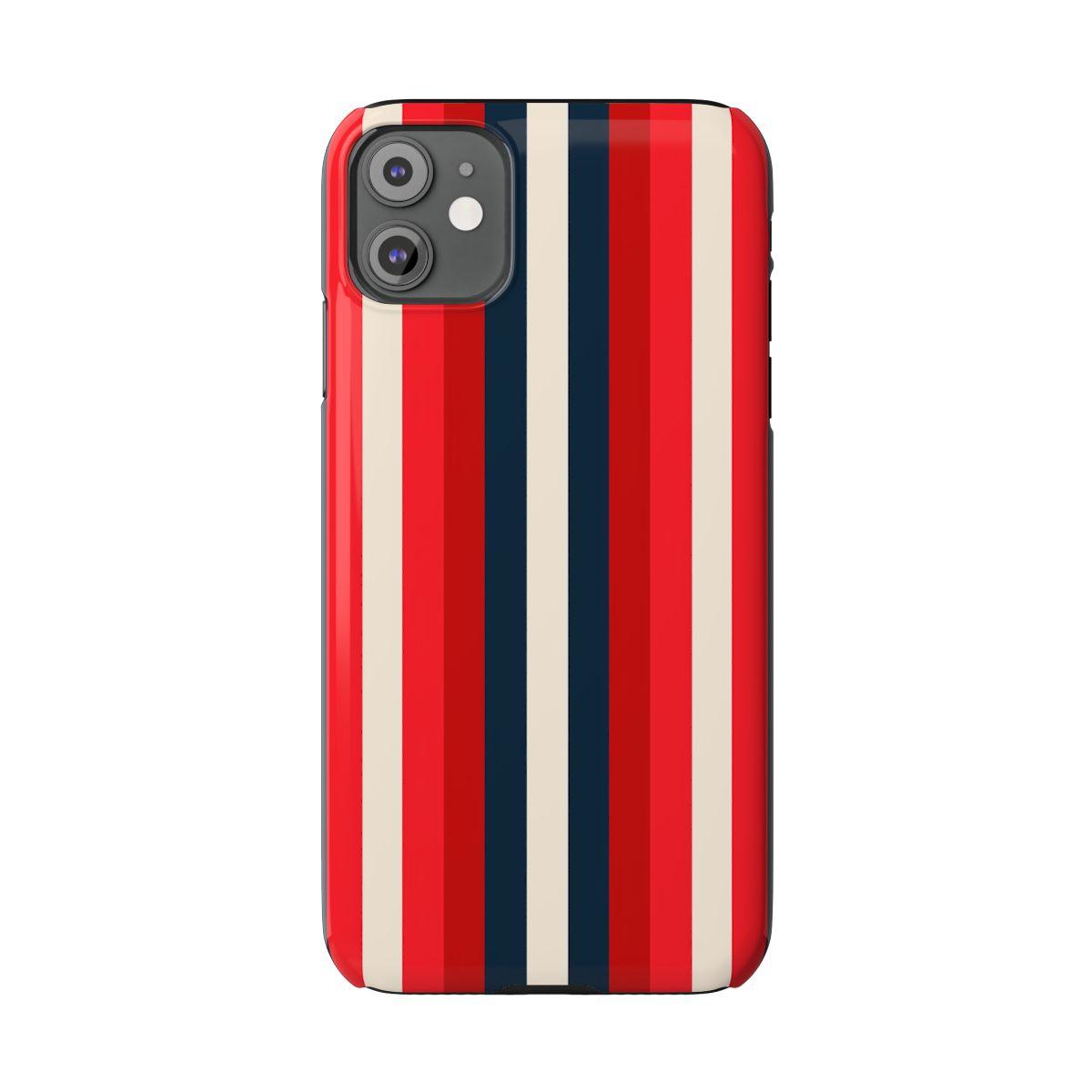 iPhone Case- Bold Red Stripes