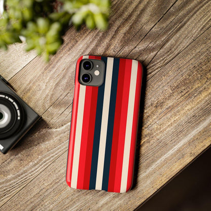 iPhone Case- Bold Red Stripes