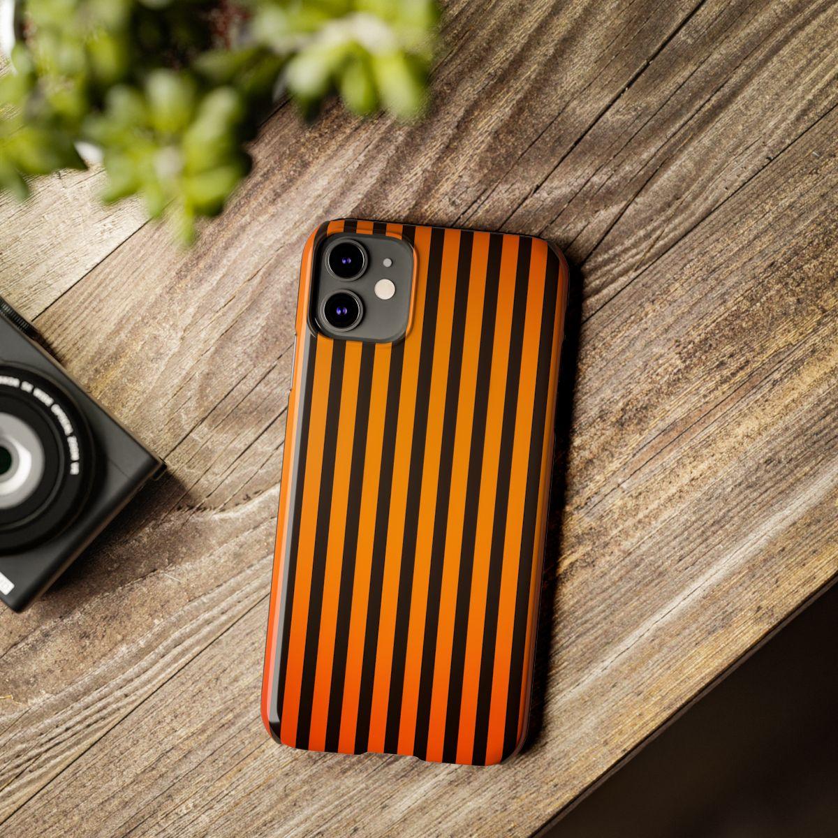 iPhone Case- Subtle Orange Stripes