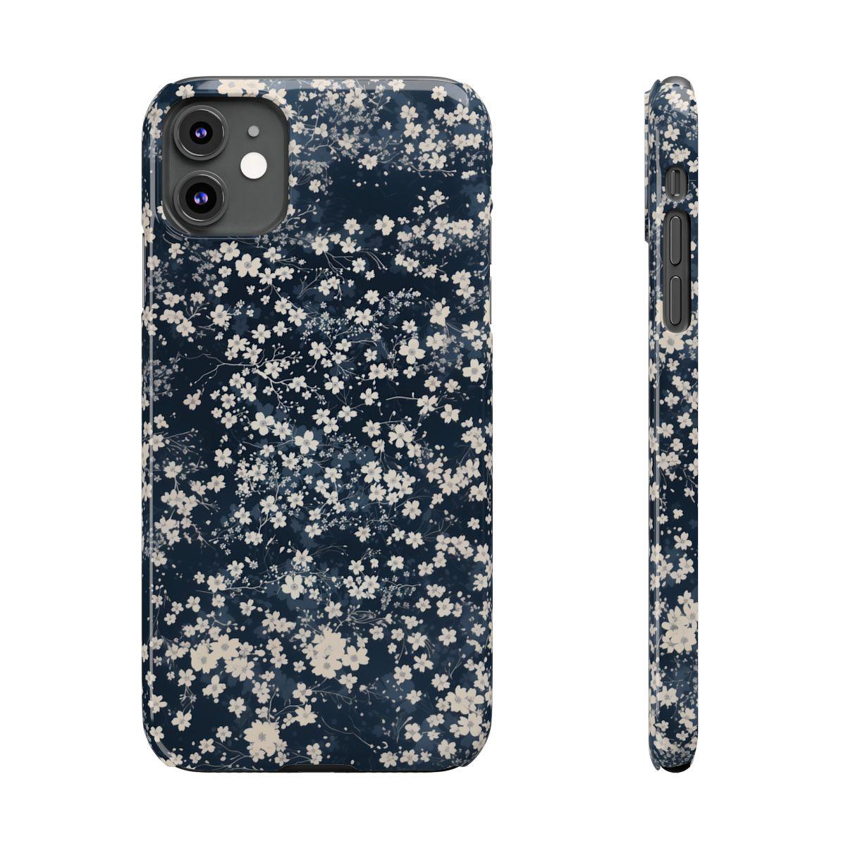 iPhone Case- Cherry Blossom Blue