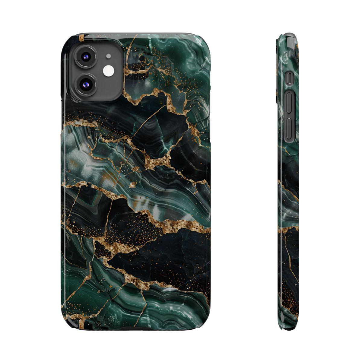 iPhone Case - Golden Vein Blue Marble