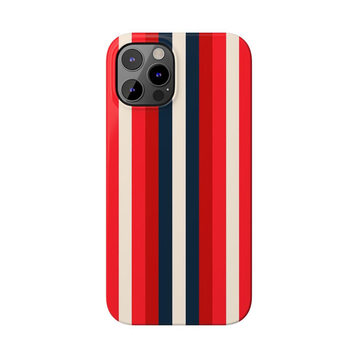 iPhone Case- Bold Red Stripes