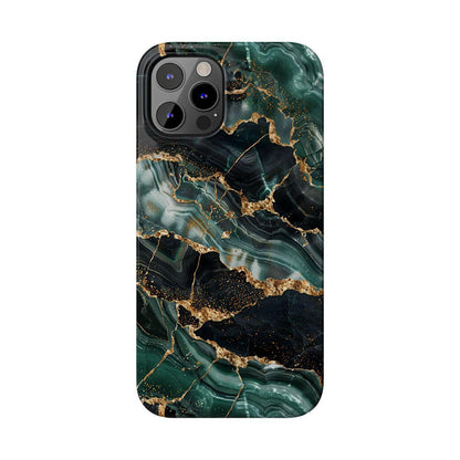 iPhone Case - Golden Vein Blue Marble