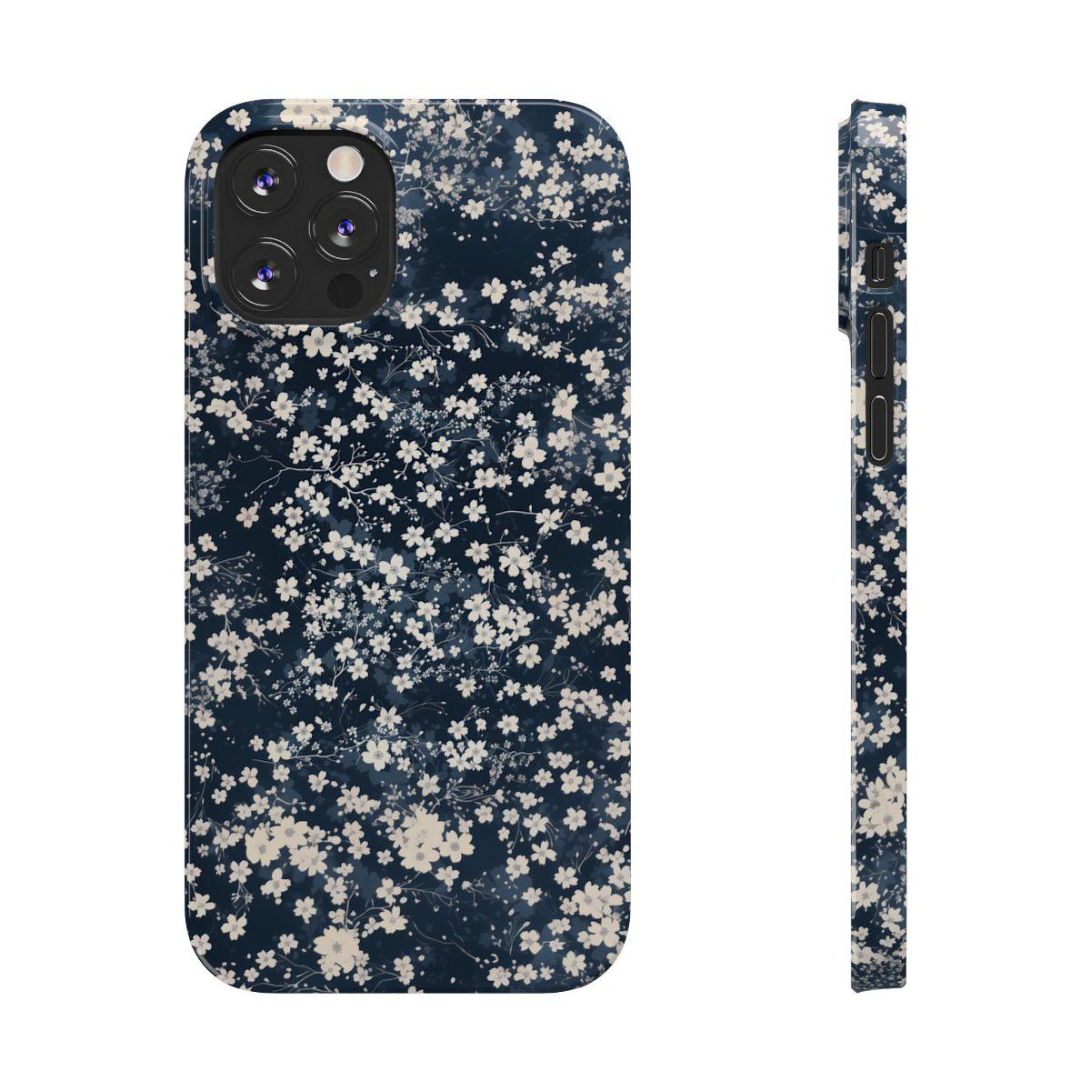 iPhone Case- Cherry Blossom Blue