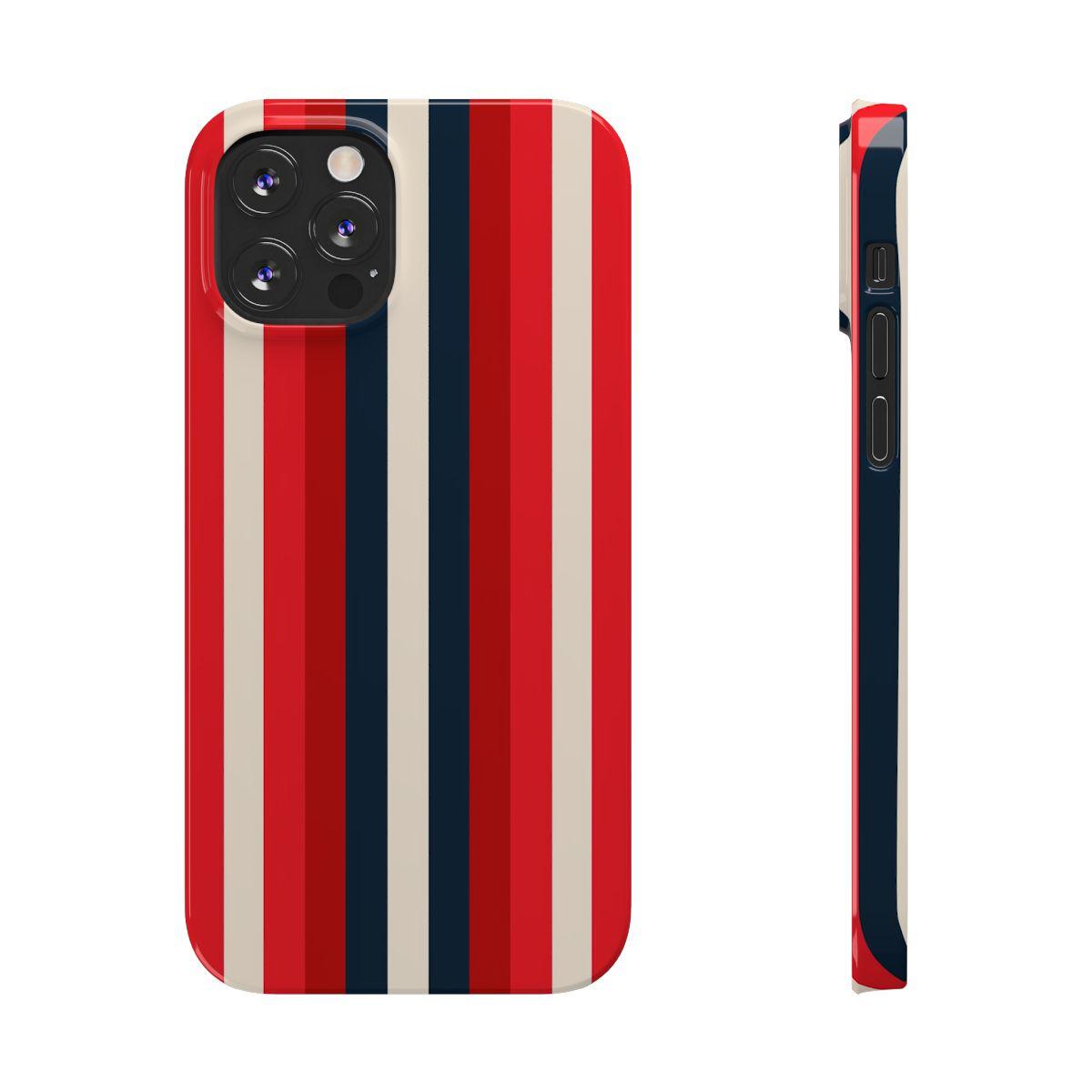 iPhone Case- Bold Red Stripes